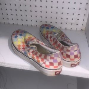 Worn checkered vans